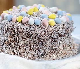 Easter Chocolate Cake with Chocolate Sour Cream Frosting