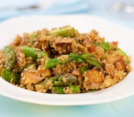 Asparagus, Tofu and Quinoa Salad with Parmesan and Walnuts