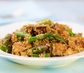 Asparagus, Tofu and Quinoa Salad with Parmesan and Walnuts