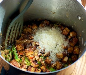 Asparagus, Tofu and Quinoa Salad with Parmesan and Walnuts