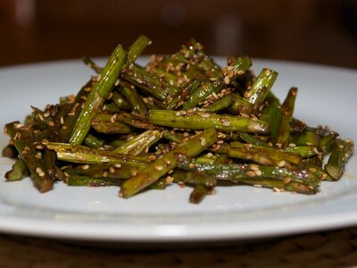 Roasted Sesame Balsamic Asparagus