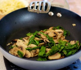 Grilled Cheese Sandwich with Sauteed Mushrooms and Arugula