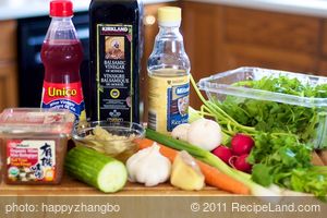 Fresh Vegetable Salad with Miso Dressing recipe