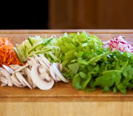 Fresh Vegetable Salad with Miso Dressing