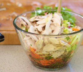 Fresh Vegetable Salad with Miso Dressing