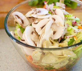 Fresh Vegetable Salad with Miso Dressing