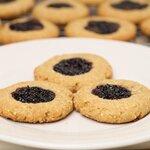 Low-fat Blueberry Chocolate Thumbprint Cookies