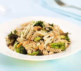 Roasted Broccoli, Garlic and Toasted Almonds with Pasta