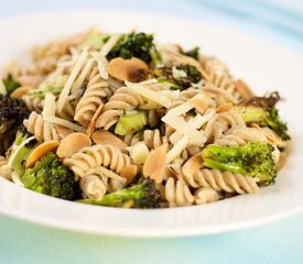 Roasted Broccoli, Garlic and Toasted Almonds with Pasta