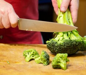 Roasted Broccoli, Garlic and Toasted Almonds with Pasta