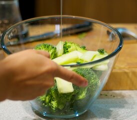 Roasted Broccoli, Garlic and Toasted Almonds with Pasta