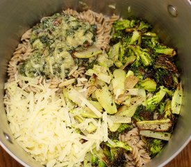 Roasted Broccoli, Garlic and Toasted Almonds with Pasta