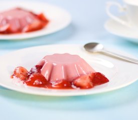 Strawberry Panna Cotta with Strawberry Compote