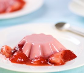 Strawberry Panna Cotta with Strawberry Compote