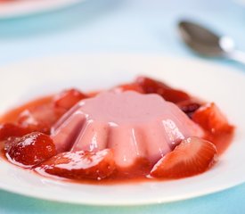 Strawberry Panna Cotta with Strawberry Compote