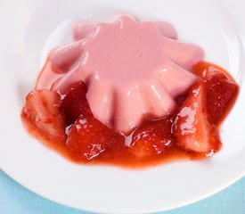 Strawberry Panna Cotta with Strawberry Compote