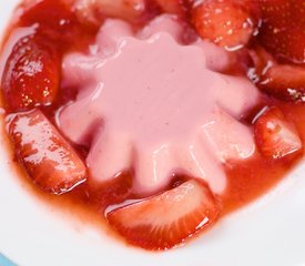 Strawberry Panna Cotta with Strawberry Compote