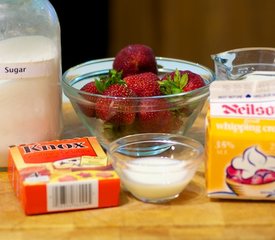 Strawberry Panna Cotta with Strawberry Compote