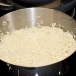 Toasting the raw rice