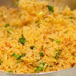 Perfect mexican rice, ready for serving