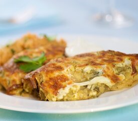 Cheesy Black Bean Enchiladas with Creamy Salsa Verde