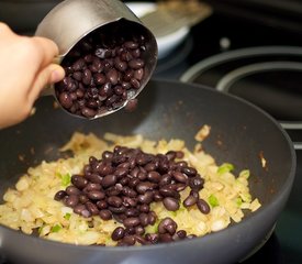 Cheesy Black Bean Enchiladas with Creamy Salsa Verde