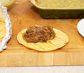 Cheesy Black Bean Enchiladas with Creamy Salsa Verde