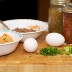 Simple ingredients, and a couple of eggs