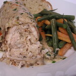 Chicken Breast Neptune inside you can see the fresh Crab meat.