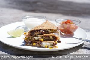 Cheesy Corn and Black Bean Quesadillas