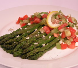 Esparragos Con Tomatillos (Asparagus with Tomatillos)