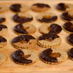Almond Apricot and Chocolate Sandwich Cookies