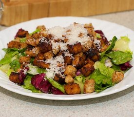 Caesar Salad with Roasted Tofu