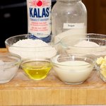 Prepare all the ingredients to make the pie crust.