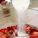 Pour the sugar in...