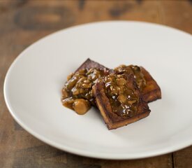 Roasted Tofu With Oyster Mushroom Gravy