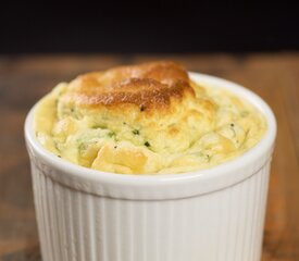 Broccoli Goat Cheese Soufflé