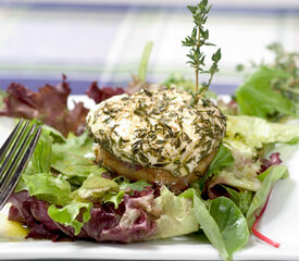 Warm Chévre and Apple Rings with Manitoba Hemp Seed Oil Vinaigrette