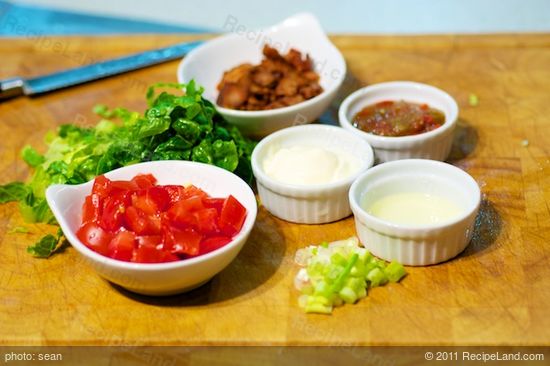 Mise en place (prep) done, ready to assemble the salad