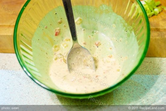 Mix the dressing for the salad