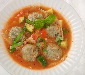 Ravioli with Fresh Vegetable Soup