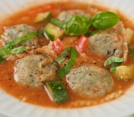 Ravioli with Fresh Vegetable Soup