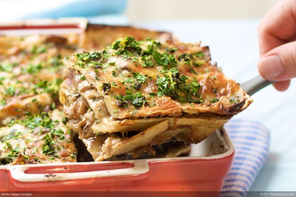 Absolutely Fab Mushroom Lasagna recipe