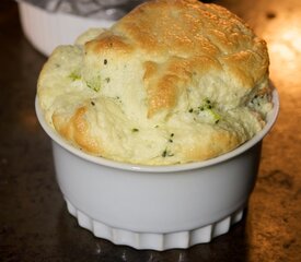 Broccoli Goat Cheese Soufflé