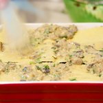 Spread it evenly with the spatula...
