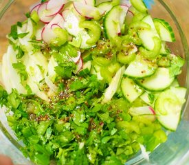 Celery, Cucumber, Fennel and Radish Salad with Vinaigrette