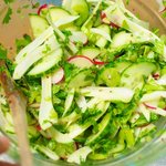 Give a few good stirs, until all the veggies are well coated...
