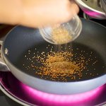 Heat mustard seeds, coriander and cumin in a small dry skillet over medium heat until fragrant...