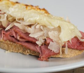 Open Faced Reuben Sandwiches