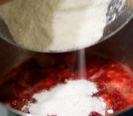 Strawberry Rhubarb Coffee Cake